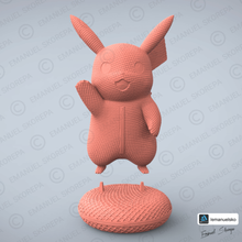 pikachu woole a arte pokemon fios nintendo figura 3d print model - Mito3D