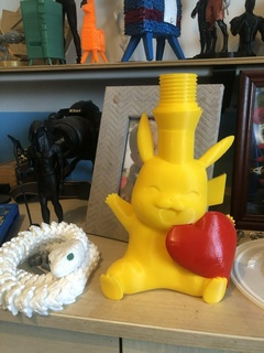 pikatchu lamp pikachu led lithophanie 3d print model - Mito3D