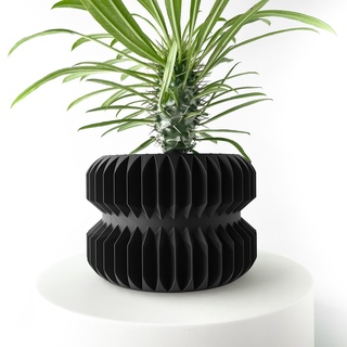 pilas planter pot drainage tray & stand included modern unique home decor plants succulents stl file Home indoor flower succulent holder 3d print model - Mito3D