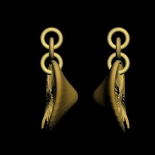 pileus champignons pendentif boucles d'oreilles bijoux de la magie psychédélique 3d print model - Mito3D