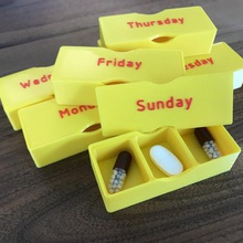 pill box home organization 3d print model - Mito3D