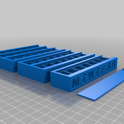 pilule boîte 1x 2x 3x journée remix casemate pilules portable organisation 3D print model - Mito3D