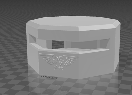 pillola scatola difesa bunker sci fi single storia riparo 40000 40 000 parete egida linea imperiale guardia krieg pareti 3d print model - Mito3D