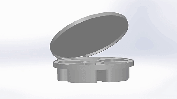 pill dispenser Gadget box container tablets drug medicine physician little pillbox 3d print model - Mito3D