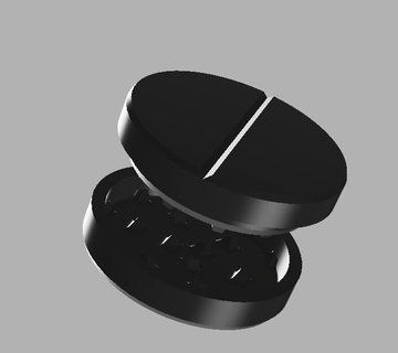 pill shaped herd grinder 3d print model - Mito3D
