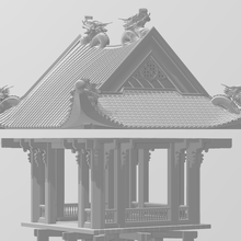 pilier dragon temple architecture asiatique lampe pagode vietnam décor 3d print model - Mito3D