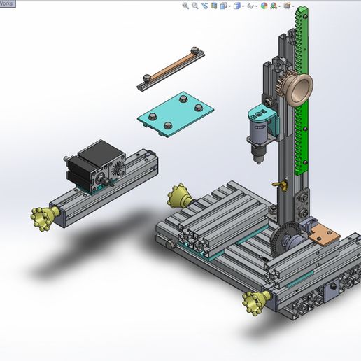 Säule bohren Router multi function Werkzeug Aluminium Profil Maschine Werkzeuge 3D print model - Mito3D