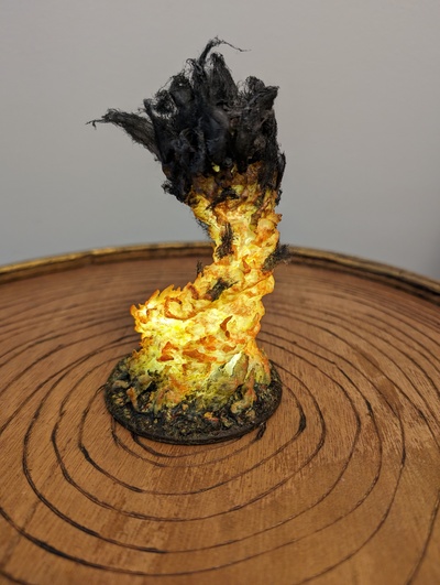 pillar of fire template 3 inches game tornado old world stl magic spell battle 3d print model - Mito3D