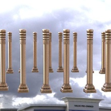pillar rows baroque fantasy 3d model architecture pillars towers building intricate elven lordoftherings narnia gameofthrones 3d print model - Mito3D