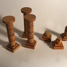 Säulen Spiel rpg Innenraum tabletop Architektur prop der Miniatur dungeons dragons dnd 3d print model - Mito3D