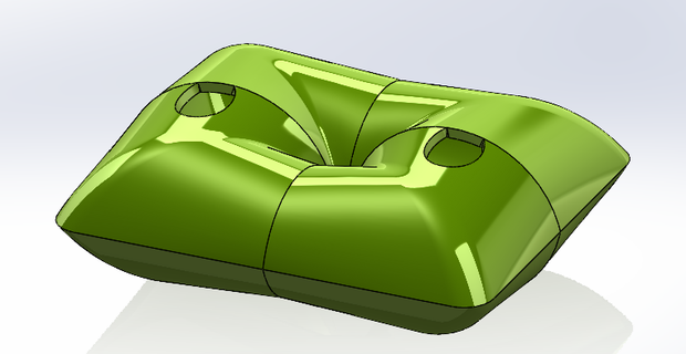 yastık dolma kalem Kulp destek 3d print model - Mito3D
