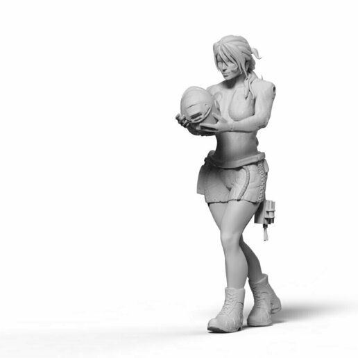 pilot female minyatürler savaş oyunları sci fi Önder komutan askeri kadın 3D print model - Mito3D