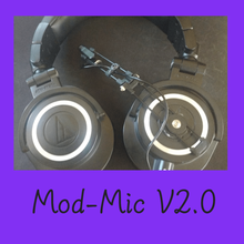 pilot headset v 20 modmicrophone gaming microphone sony ecm-cs3 gadget audio modmic 3d print model - Mito3D