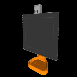Pimac framboise pi 7 pouce toucher écran supporter caméra outils 3d impression 3d print model - Mito3D