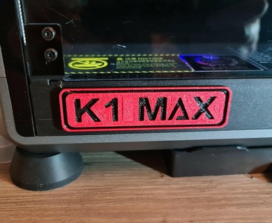 souteneur max créalité k1 logo USB Port poussière couverture gaine casquette outils mod imprimante Douane 3d print model - Mito3D