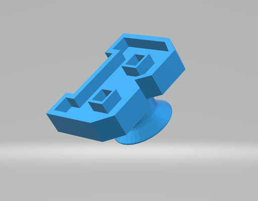 pin crocs letter b crocodile jibbitz charms clip 3d print model - Mito3D