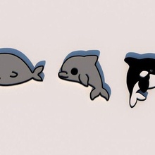 PIN crocs baleia golfinho orca moda alfinetes delfin 3d print model - Mito3D