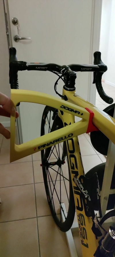 pinarello bike rack wall mount bicycle holder sports equipment hanger 3d print model - Mito3D