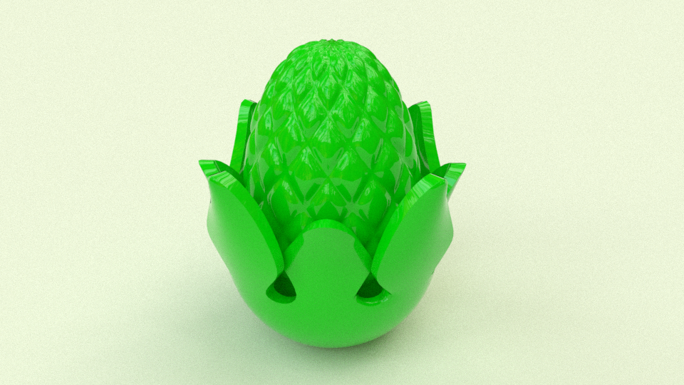 pinho cone + folhas decoração 3D print model - Mito3D