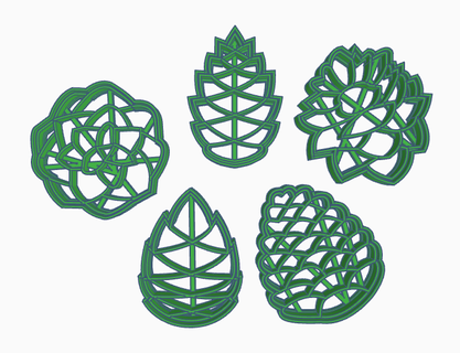 pine cone cookie cutters Home christmas ´pine 3d 3d print model - Mito3D