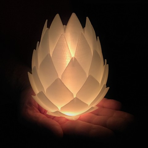 pine cone tealight candle holder home 3D print model - Mito3D