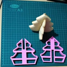 pine model 3 sharp biscuit / cookie 3d print model - Mito3D