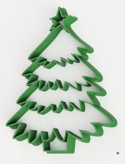 pine tree christmas cookie cutter galletita galleta cortador masa pokemon 3d print model - Mito3D