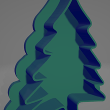 pine tree cookie cutter fondant 3d print model - Mito3D