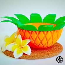 pineappla tazón casa de la fruta frutas ananas oogime hawaii tropical comedor herramienta cocina utensilios piña 3d print model - Mito3D