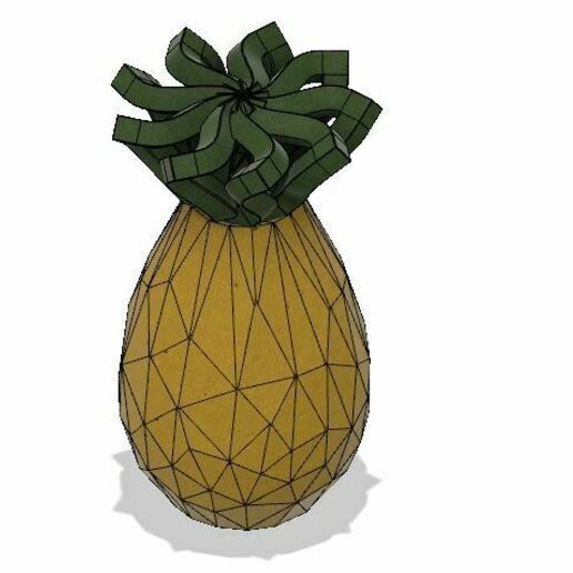 ananas fruit Accueil maison poly art foyer article 3D print model - Mito3D