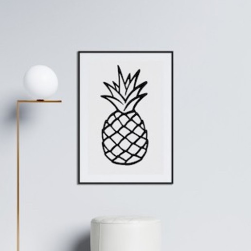 ananas art fruit mural conception 3D print model - Mito3D