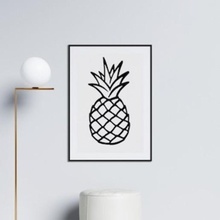 pineapple art fruit wallart design 3d print model - Mito3D
