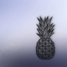 pineapple decoration home fruit wall 2d exterior interior 3d print model - Mito3D