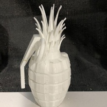 abacaxi gernade cabeça Grenade arte decoração 3d print model - Mito3D