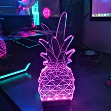 Ananas ışık rgb arduino Sanat Led ışıltılı tasarım pleksiglas pmma Odun Flashforgecults 3d print model - Mito3D