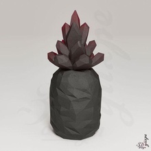 pineapple lowpoly art yiixpe sla bust ender decor sculpture toy decoration statue fruit exotic 3d print model - Mito3D