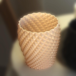 abacaxi Panela vaso modo casa espiral flores 3d print model - Mito3D