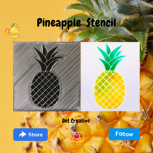 pineapple stencil 3d print model - Mito3D