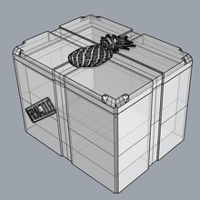 ananas scatola di stoccaggio vari divertente 3d print model - Mito3D