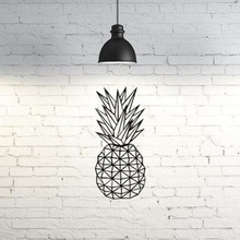 pineapple wall sculpture 2d art tropical low poly geometry geometric fruits decoration 3d print model - Mito3D