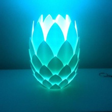 la piña de lámpara art flor pantalla 3d print model - Mito3D