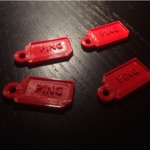 ping association logo key ring gadget keychain platform door 3D print model - Mito3D