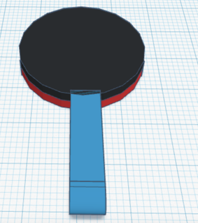 ping pong paddle Game #travel #game #paddle #pingpong #stl #toy 3d print model - Mito3D