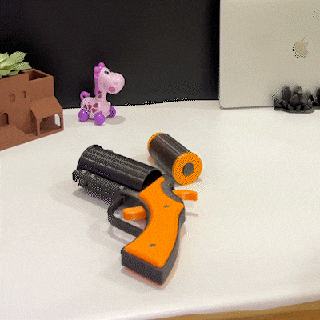 ping pong pistola real som arma fogo impressão 3d print model - Mito3D