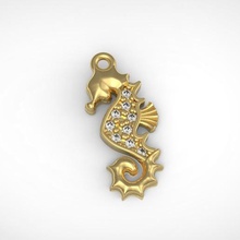 pingente cavalo marinho sea horse pendant jewelry 3d print model - Mito3D
