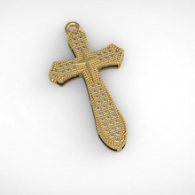 pingente cruz ciondolo croce gioielli 3d print model - Mito3D