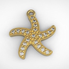 pingente estrela do mar sea star pendant jewelry 3d print model - Mito3D