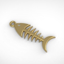 pingente peixe pescado colgante la joyería de el 3d print model - Mito3D