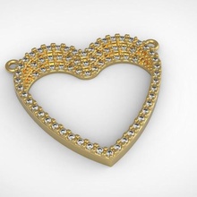 pingente pendant heart jewelry 3d print model - Mito3D