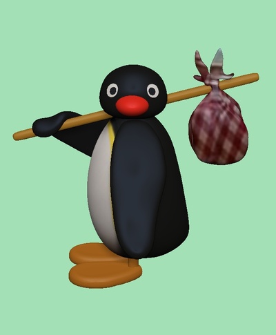 pingu gocciola pinguino arte cervo retrò scultura antico porta penna decorativo giocattolo d'arte caw panda animale carattere cane cucciolo coniglietto gatto maiale 3d print model - Mito3D